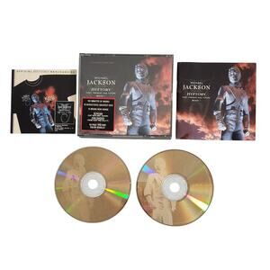 History By Michael Jackson Tested Initial "Rare" Gold 2 CD Set W/ Book Pre-owned